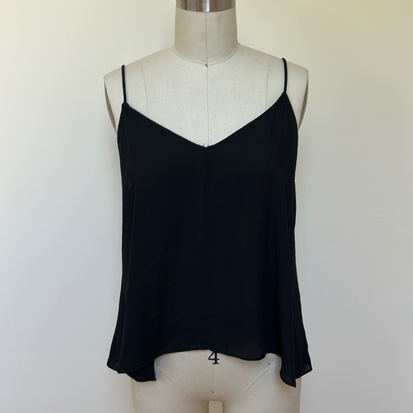 NWOT Design Lab Spaghetti Strap Black Camisole Blouse - Picture 1 of 6